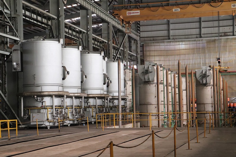 Hình ảnh hệ thống dây chuyền ủ mềm tại nhà máy VNSTEEL Phú Mỹ